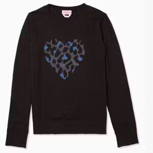 Kate Spade New York Broome Street Leopard Heart Sweater